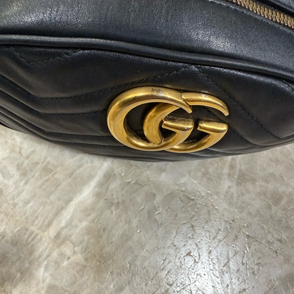 Gucci GG Marmont Matelassé black leather belt bag - Picture 3 of 16